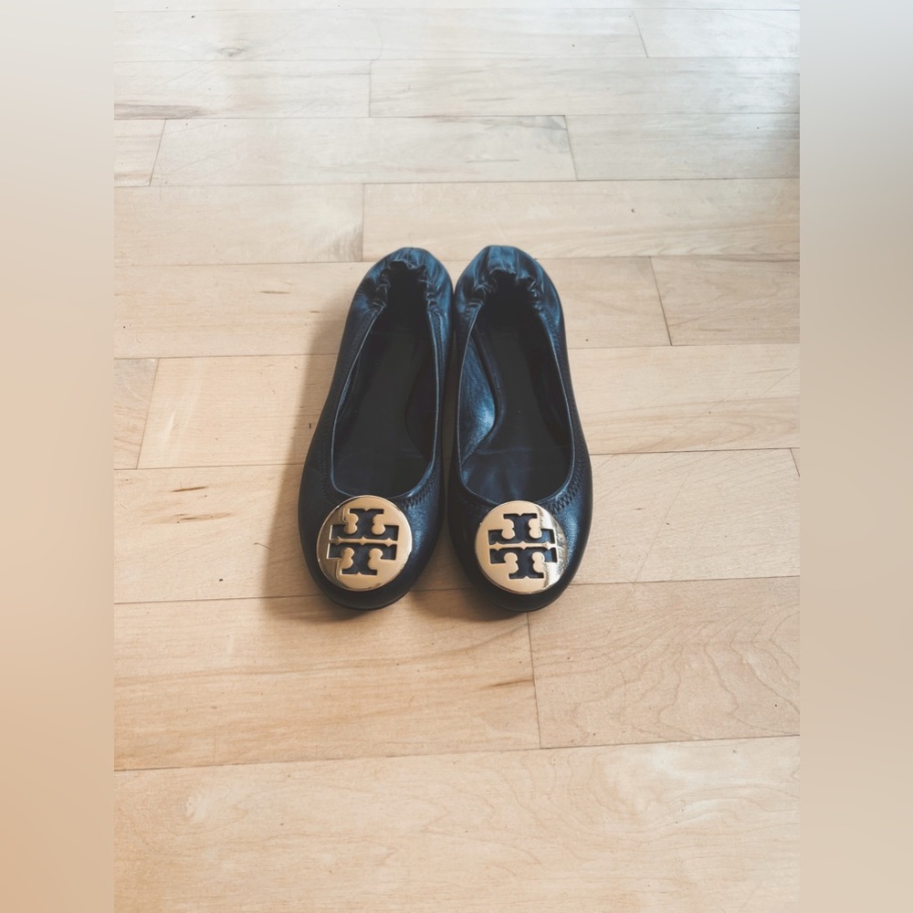Almost New Tory Burch Minnie Travel Ballet, Size 6M